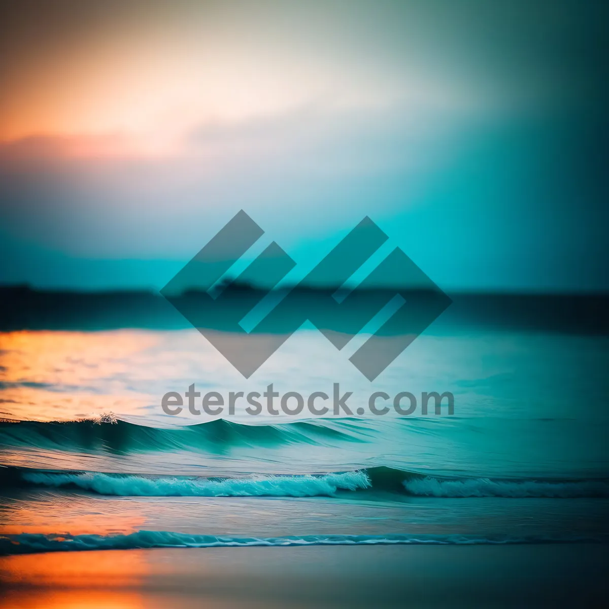 Picture of Expansive Sunset over Serene Seascape