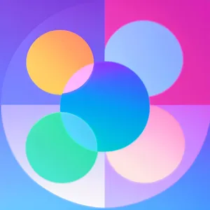 Vibrant Colorful Circle Icon Set