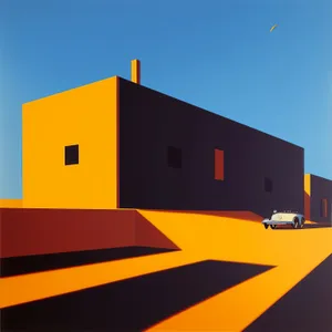3D House Symbol for Export Facility Museum Collection