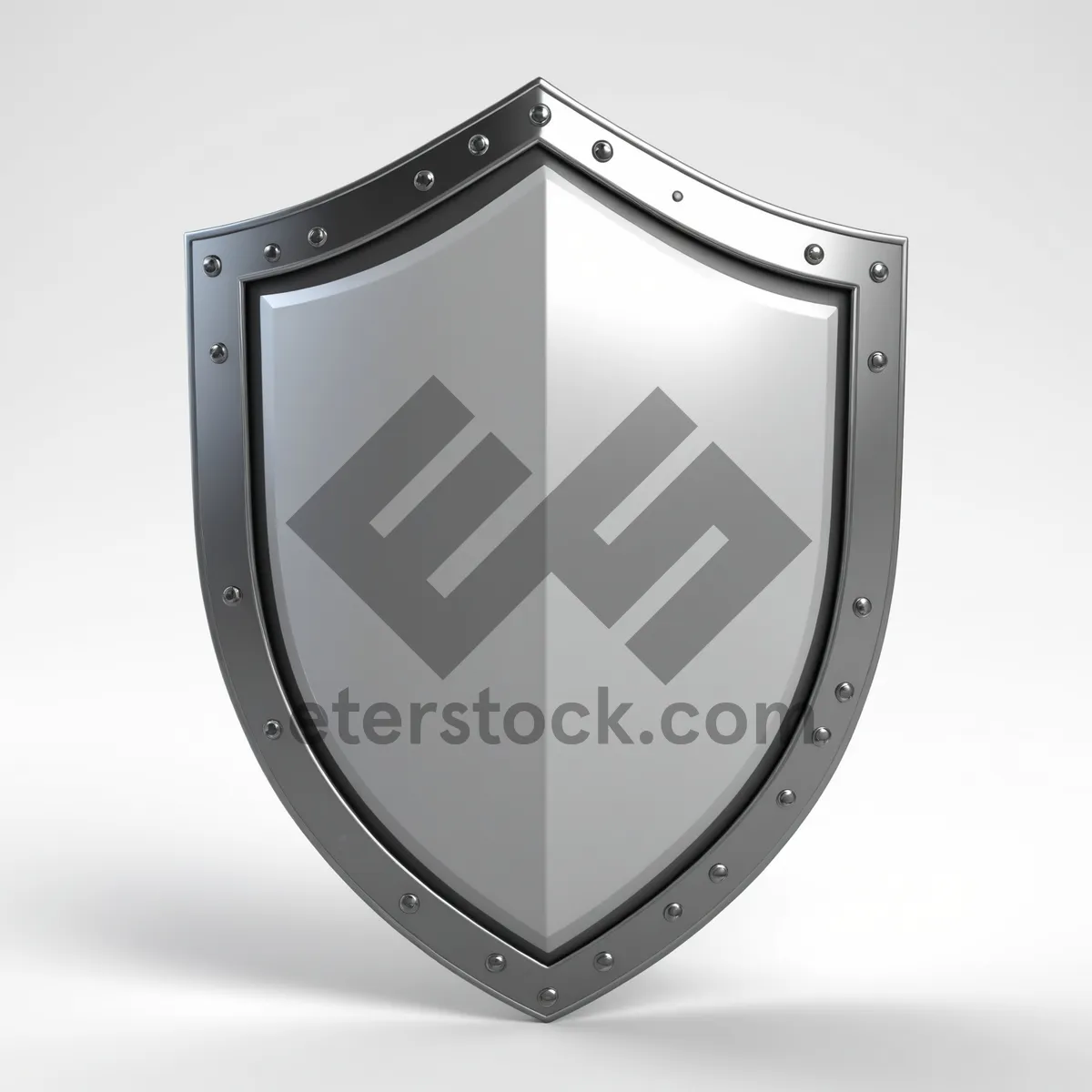 Picture of Shiny shield emblem icon design symbol.