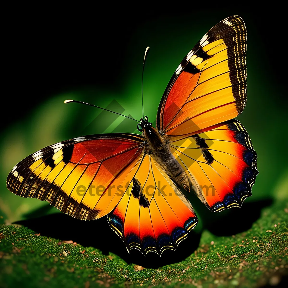 Picture of Vibrant Monarch Butterfly on Colorful Flower