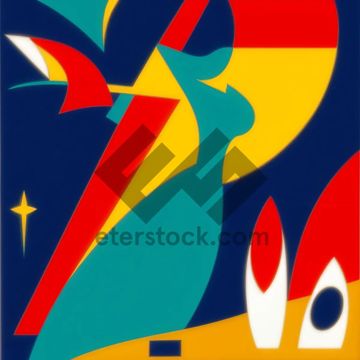 Picture of Symbolic National Flag Icon: Vibrant Country Graphic Design.