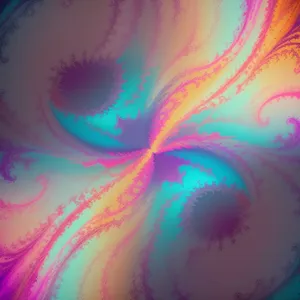 Abstract Flowing Light: Colorful Futuristic Fractal Design