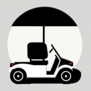 Cartoony Golfer Player Icons Set