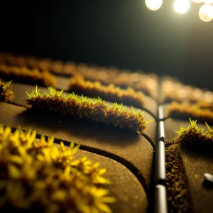 Close-up Pollen on Yellow Sunflower