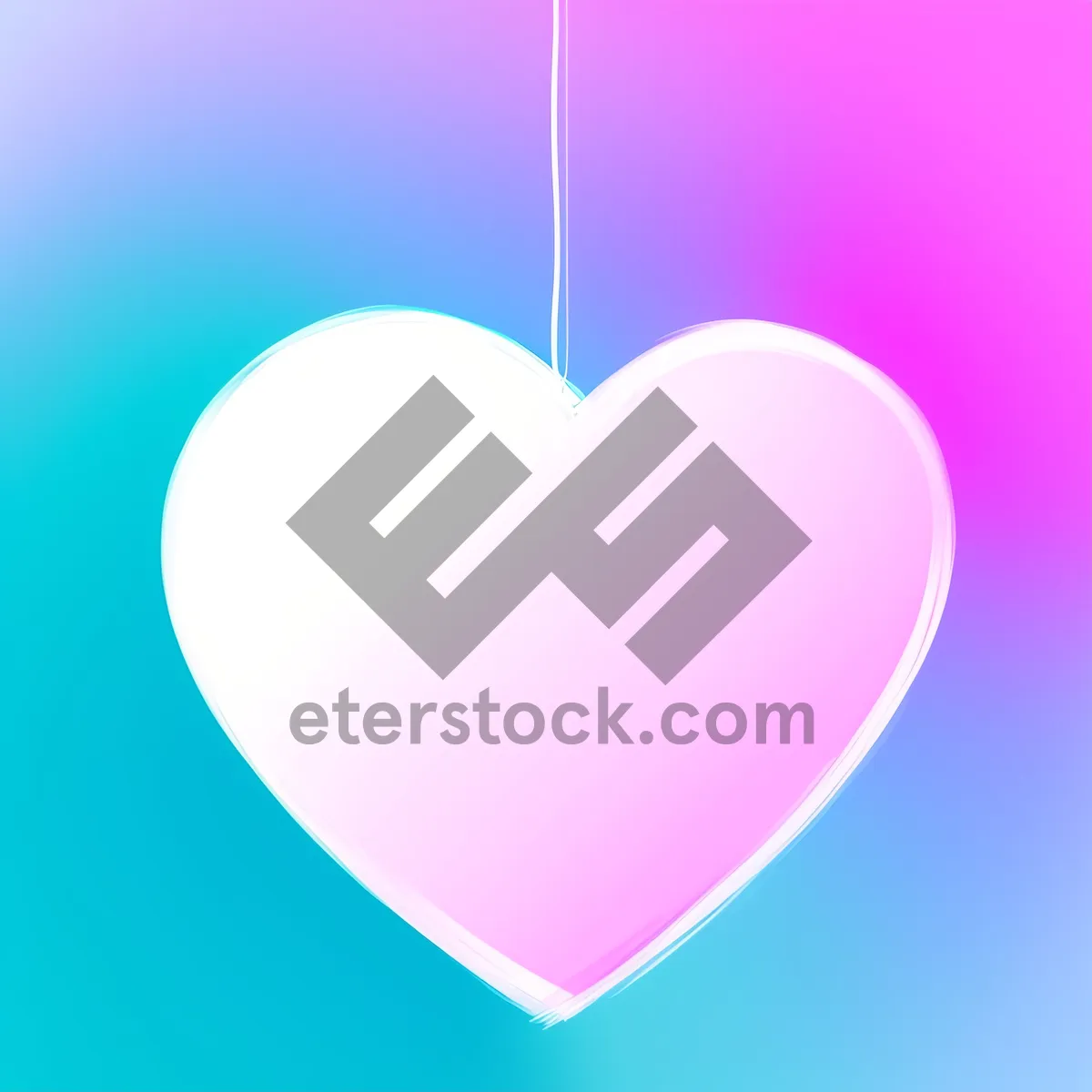 Picture of Romantic Heart Icon: Love Symbol Valentines Decoration