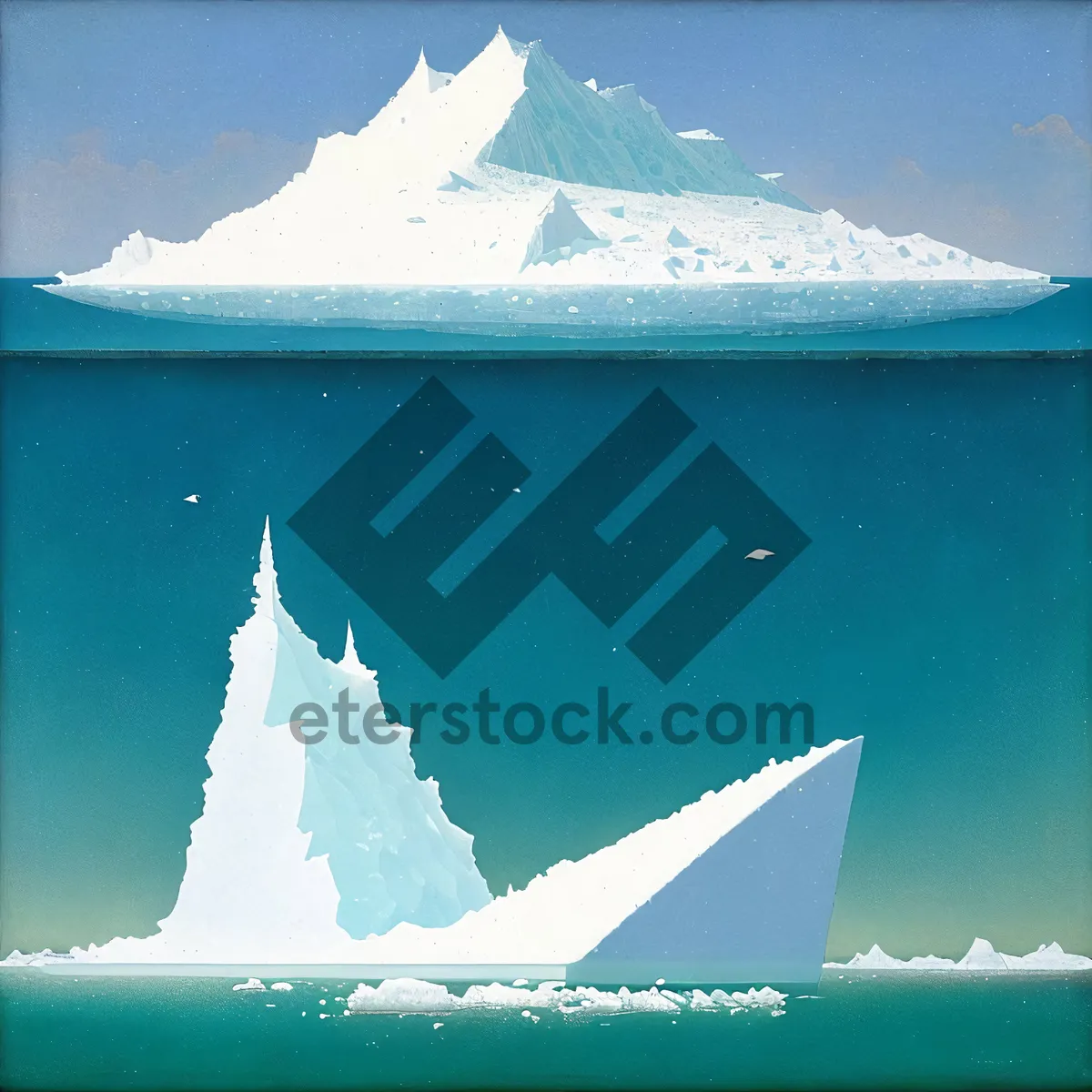 Picture of Winter Wonderland: Majestic Mountain Shrine Under Cloudy Skies