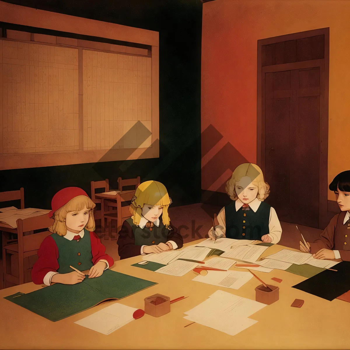 Picture of Professional businessman and businesswoman in office meeting