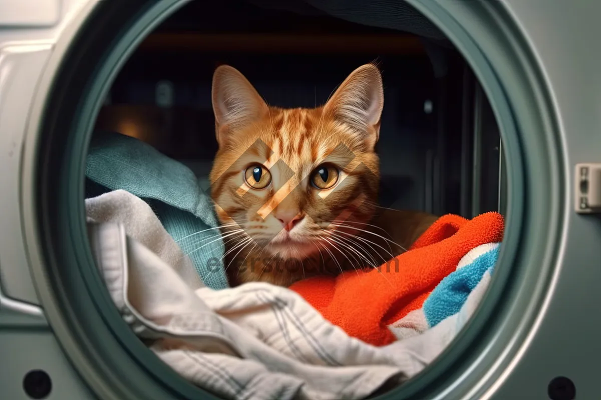 Picture of Adorable Tabby Cat with Cute Whiskers