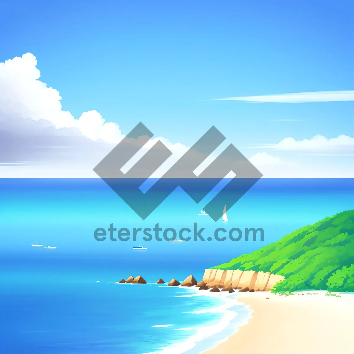 Picture of Sun-kissed Coastal Horizons: A Tropical Beach Paradise