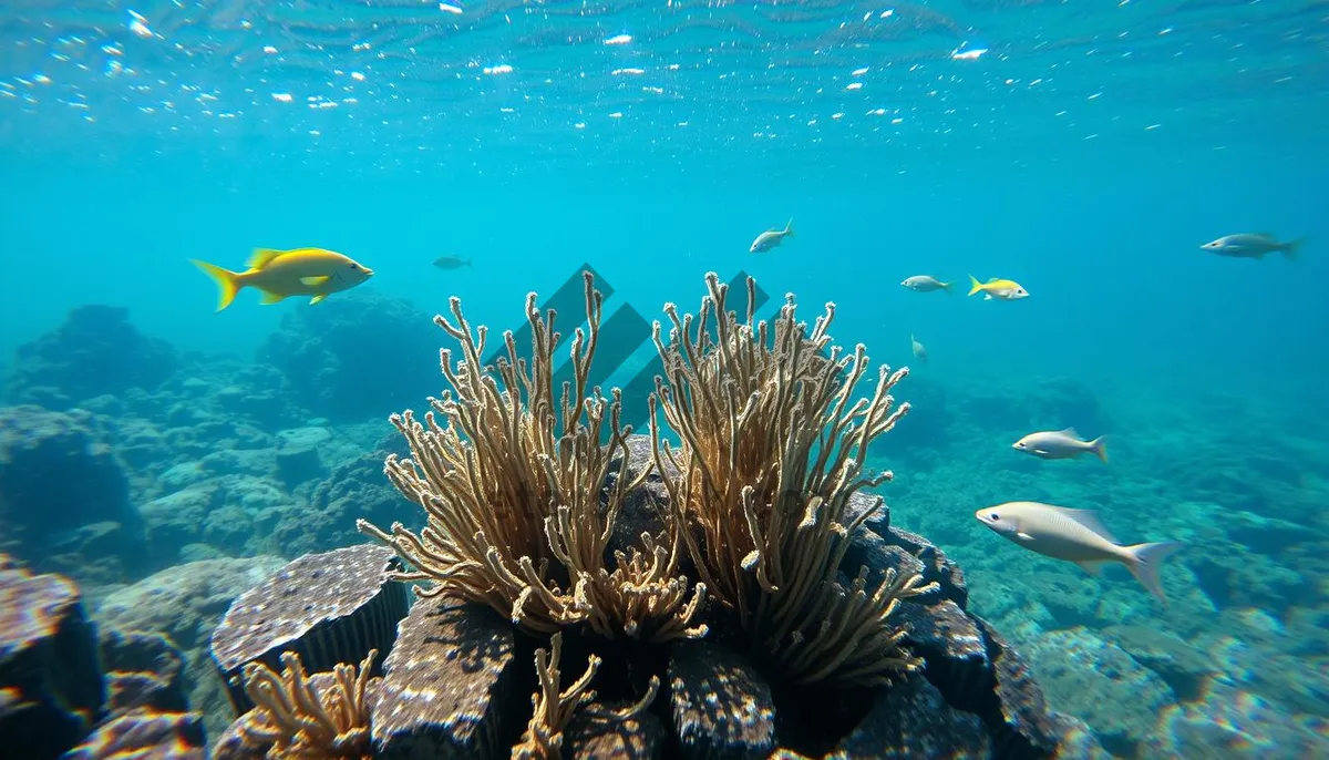 Picture of Tropical Marine Life in Colorful Coral Reef Dive