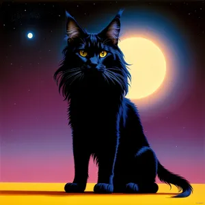Nighttime DJ rocking the airwaves under the moonlight
