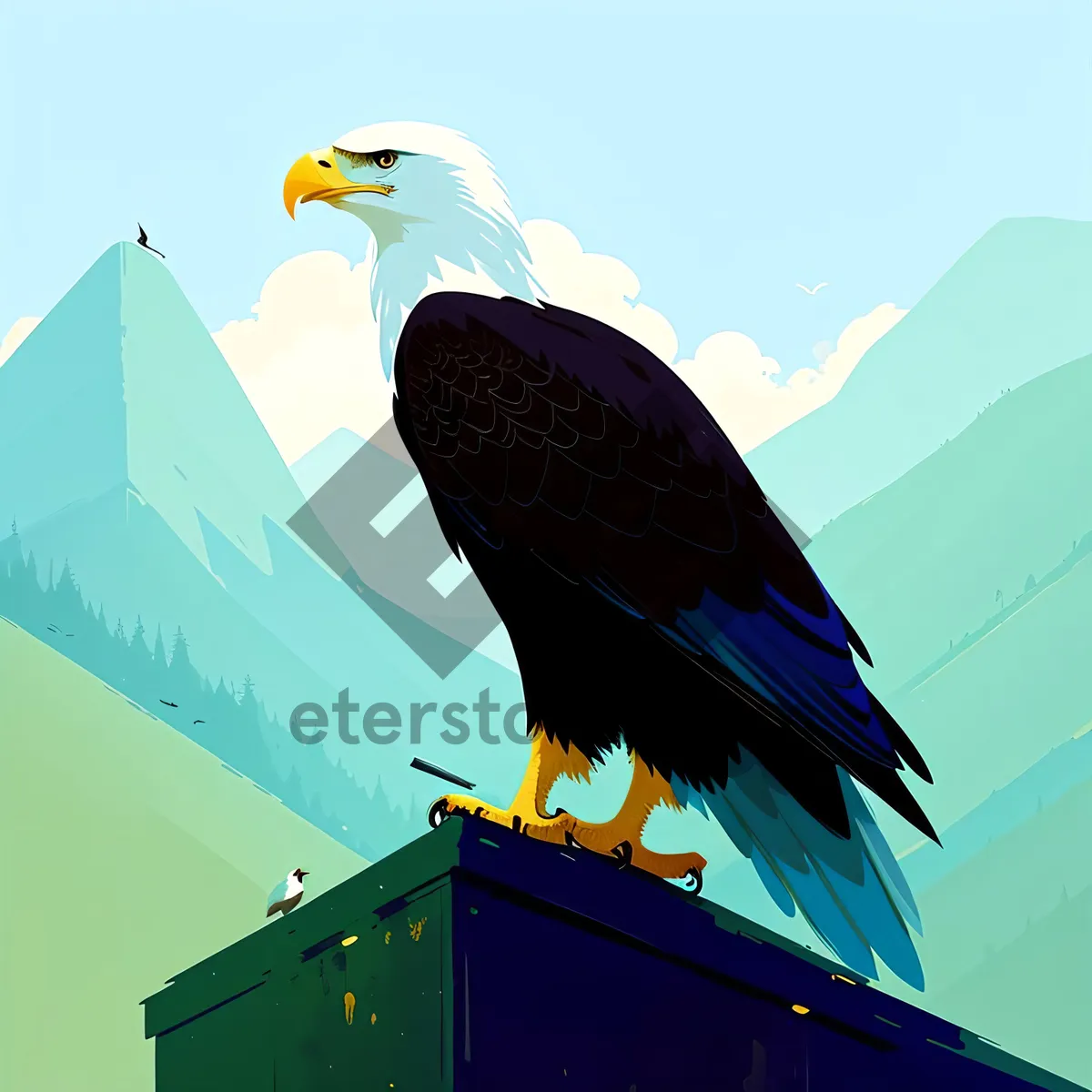 Picture of  Majestic Bald Eagle Soaring Through the Sky