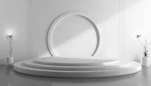 Modern 3D button design with shadow effect.