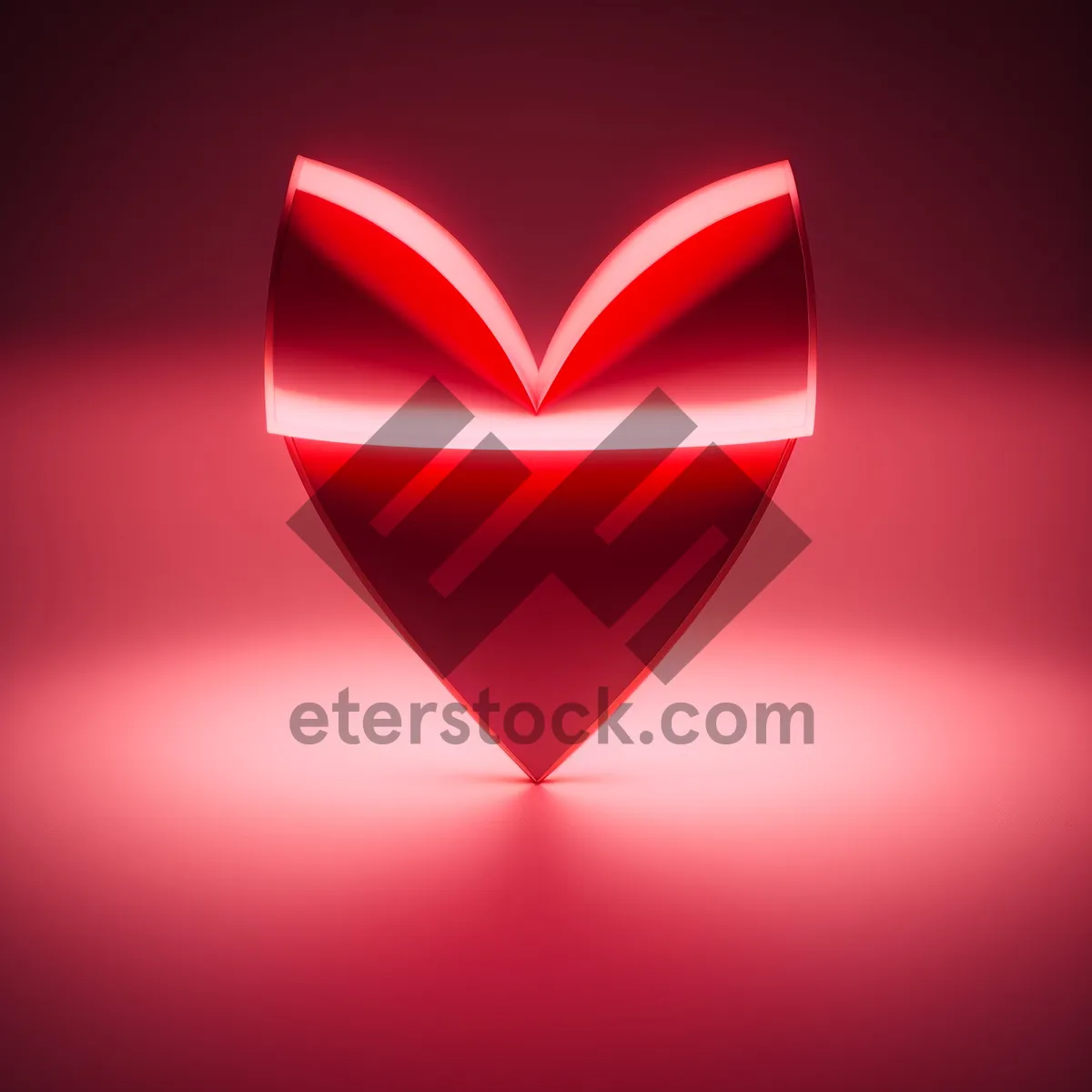 Picture of Shiny Heart Graphic Element: Love Icon