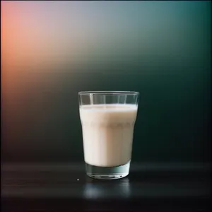 Delicious Milk in Glass Cup with Foam