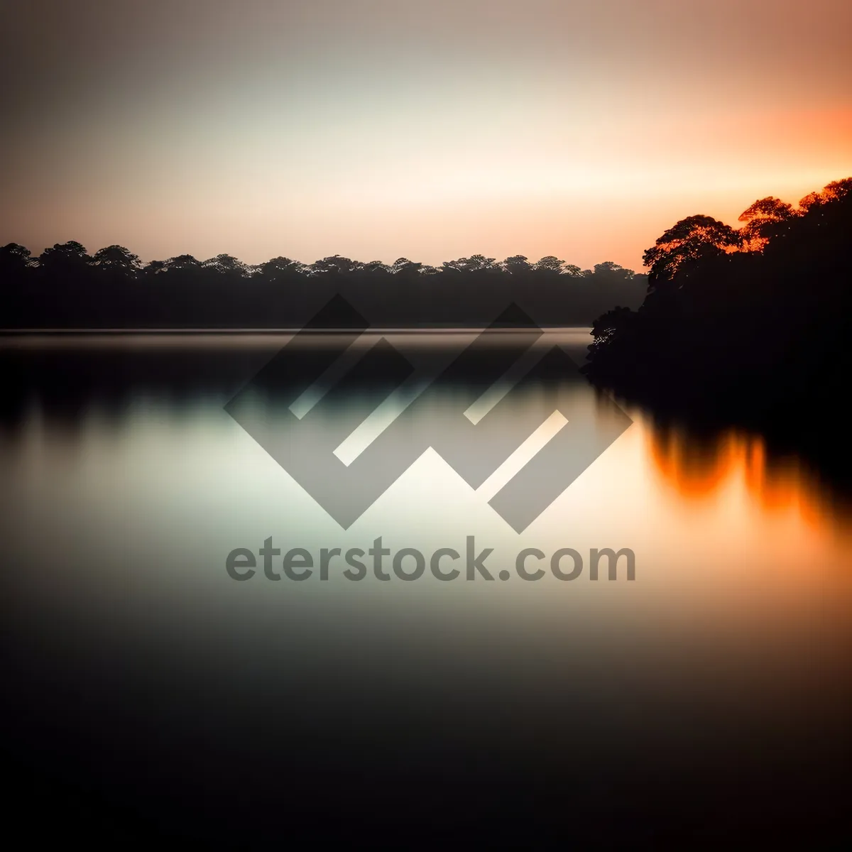 Picture of Serene Sunset over Tranquil Lake