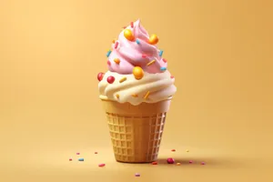 Colorful birthday cupcakes with pink icing and sprinkles