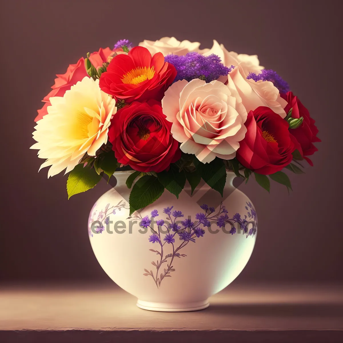 Picture of Bangle-inspired Floral Art for Festive Wallpaper Design