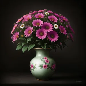 Pink Floral Vase for Celebration & Decoration