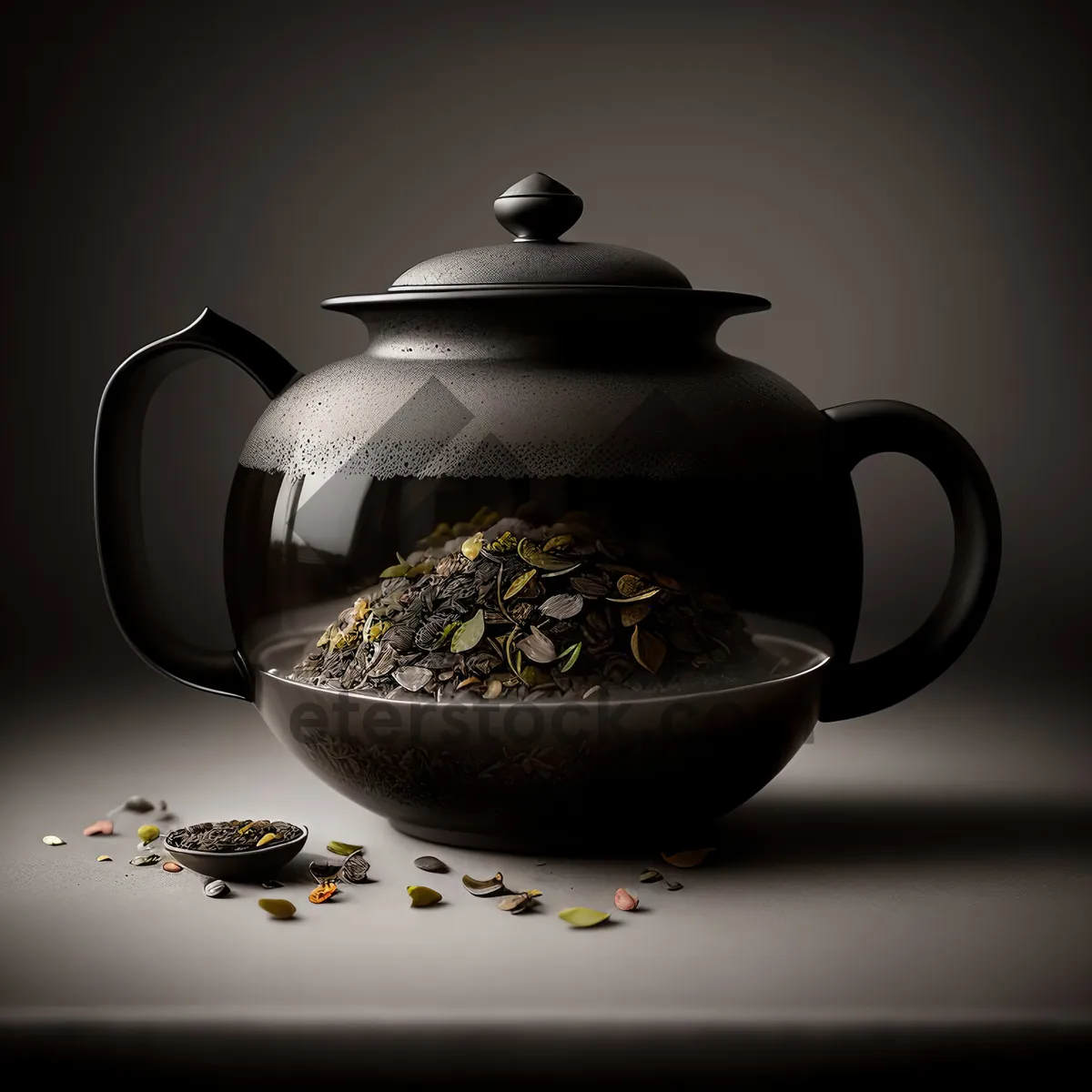 Picture of Traditional Ceramic Teapot for Brewing Herbal Tea