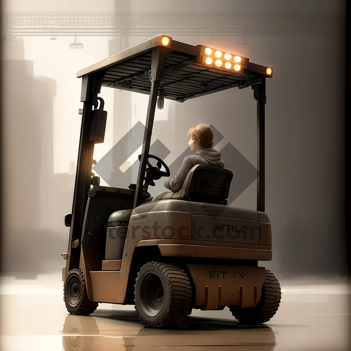 Picture of Industrial Forklift in Motion