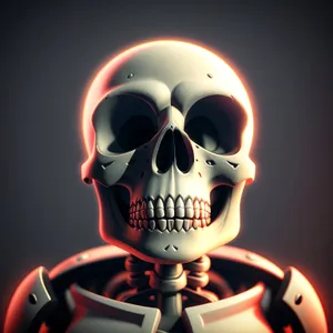 Macabre Automaton: Terrifying Skull Sculpture