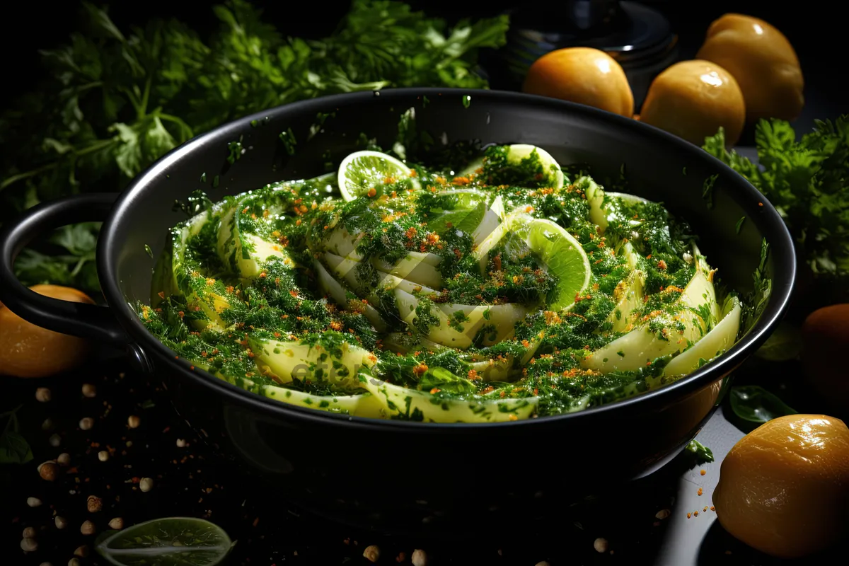 Picture of Delicious Vegetable Stir-Fry with Broccoli and Pepper Sauce