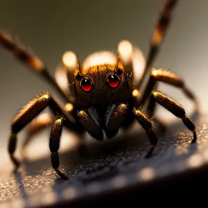 Hairy-legged Black Widow Spider in its Web