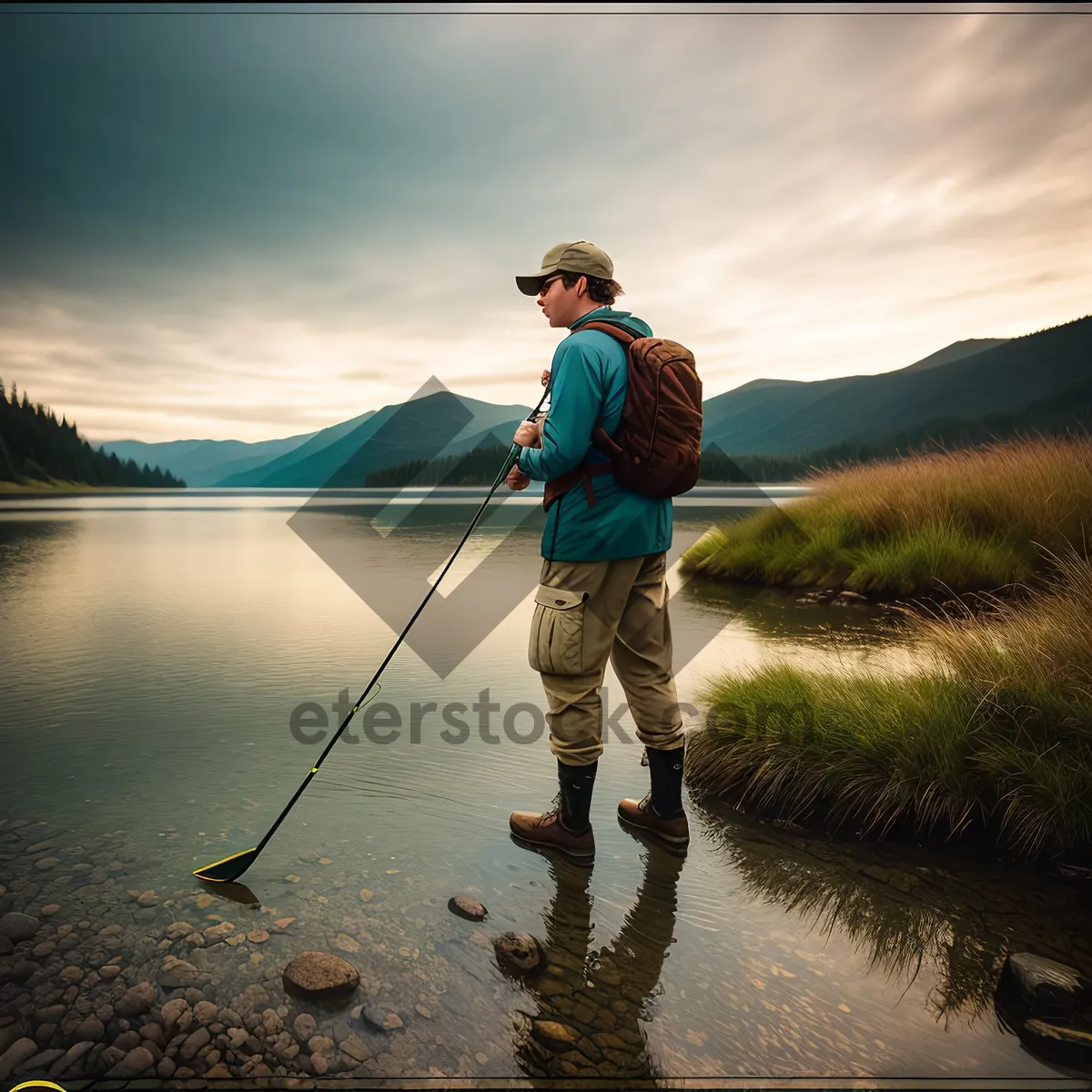 Picture of Outdoor Fishing Gear with Metal Detector