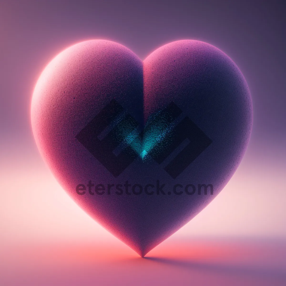 Picture of Colorful Love Heart Symbol - Shiny Valentine's Day Icon