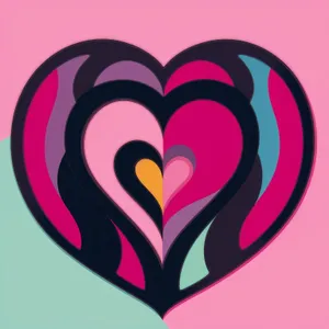 Valentine's Love Icon: Artfully Designed Heart Shape