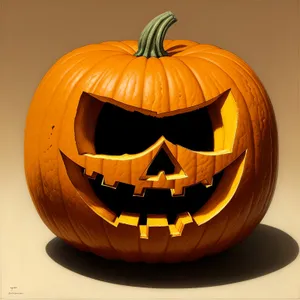 Spooky Pumpkin Lantern - Fall Harvest Decoration