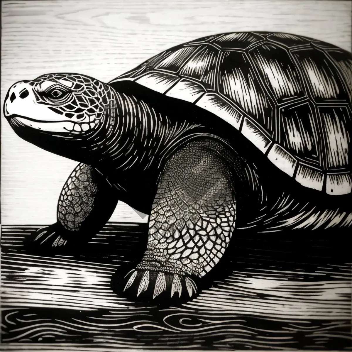 Picture of Speedy Terrapin Rolling with Car Wheel.