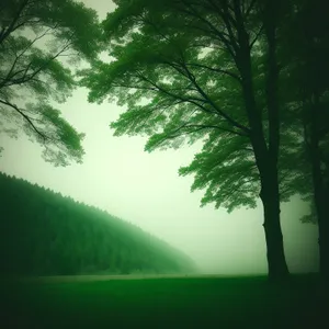 Serene Forest Canopy Bathed in Sunlight