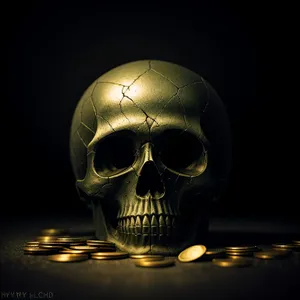 Sinister Skull: Menacing Pirate Skeleton Head