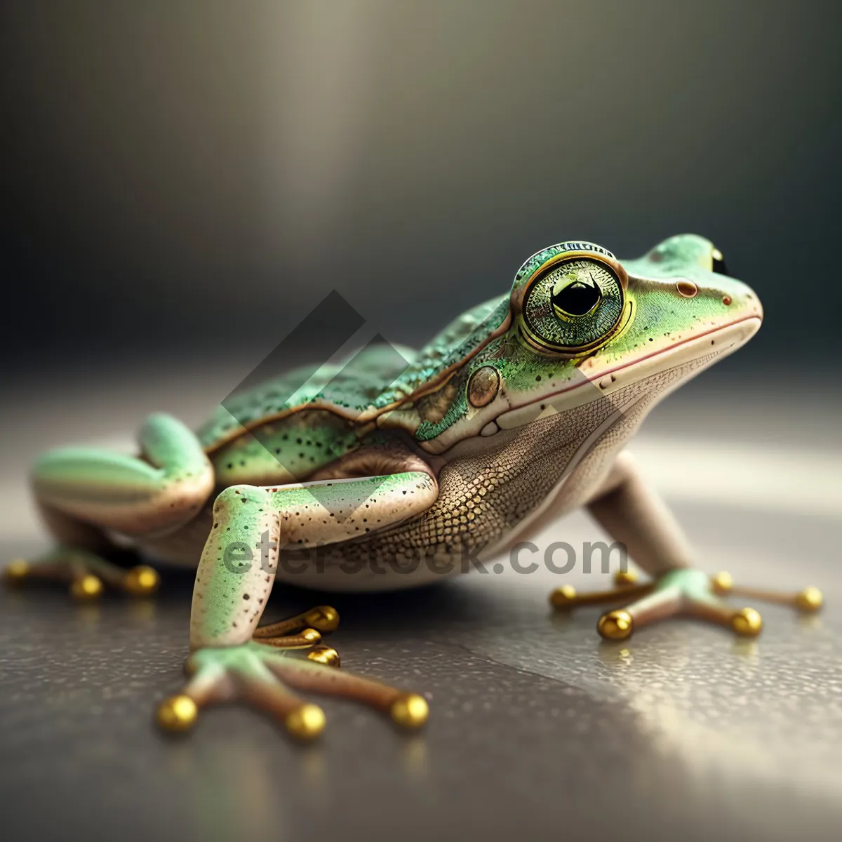 Picture of Close-up of Colorful Eyed Tree Frog on Tree Branch