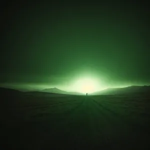 Spectacular Sun Setting Over Rural Horizon