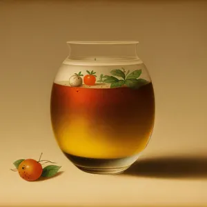 Refreshing glass of healthy yellow juice