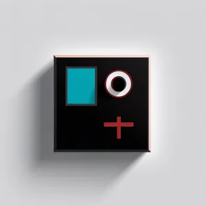 Modern Black Button Icon Set for Web Technology