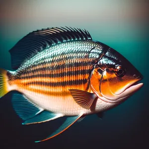 Tropical Fish Swimming in Beautiful Aquarium