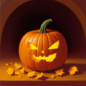 Festive Halloween Jack-O'-Lantern Pumpkin Decoration