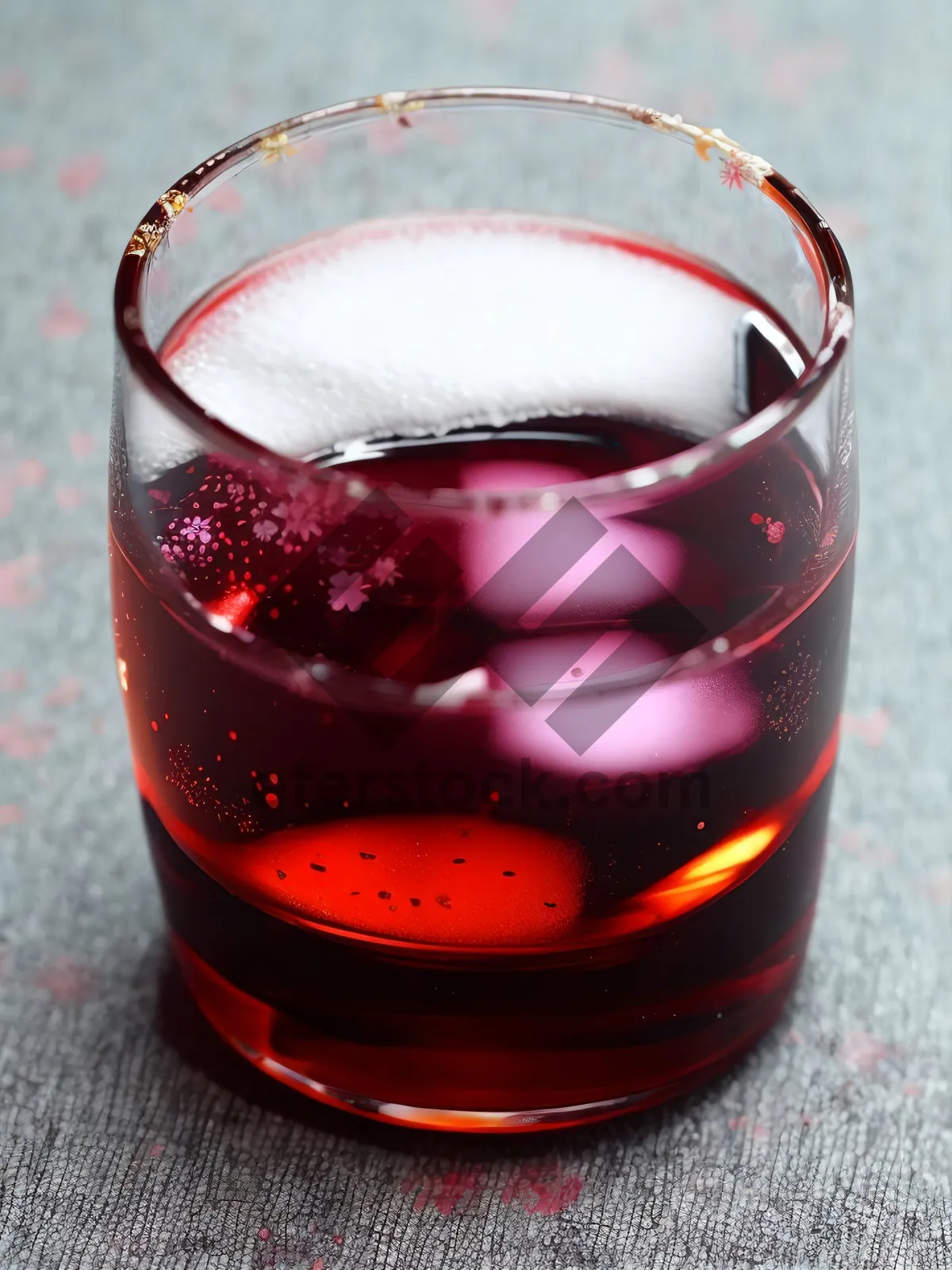 Picture of Refreshing Red Wine Cocktail in a Chilled Glass