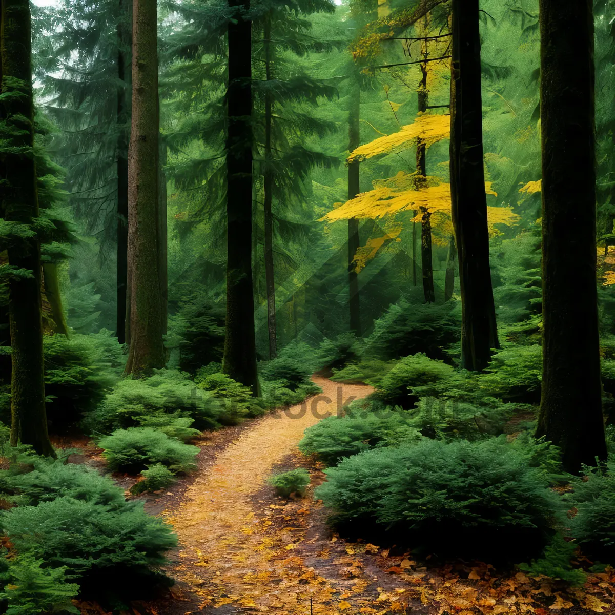 Picture of Serene Forest Path in Summer