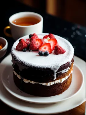 Delicious Strawberry Chocolate Cake with Cream