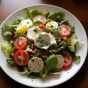 Delicious Fresh Salad with Cheesy Croutons