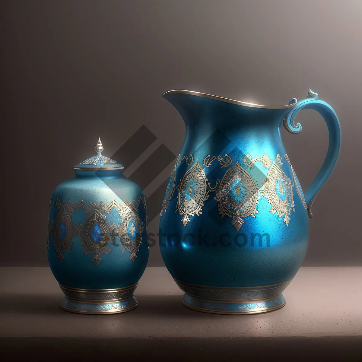 Picture of Traditional Ceramic Tea Pot with Handle