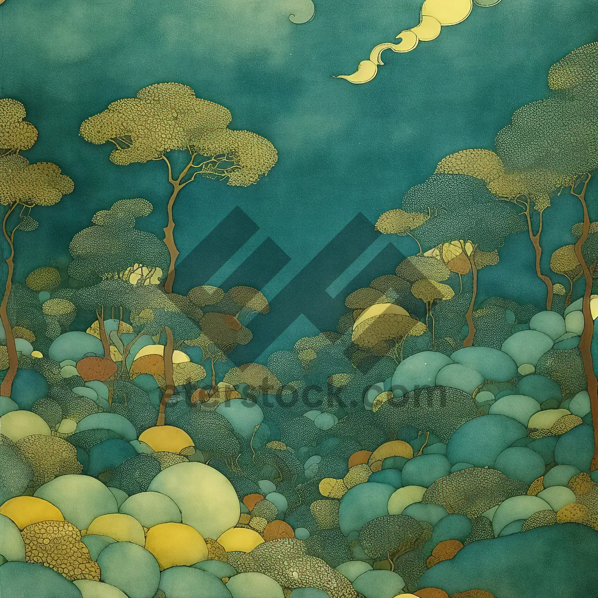 Picture of Underwater Coral Reef Design Wallpaper Texture.