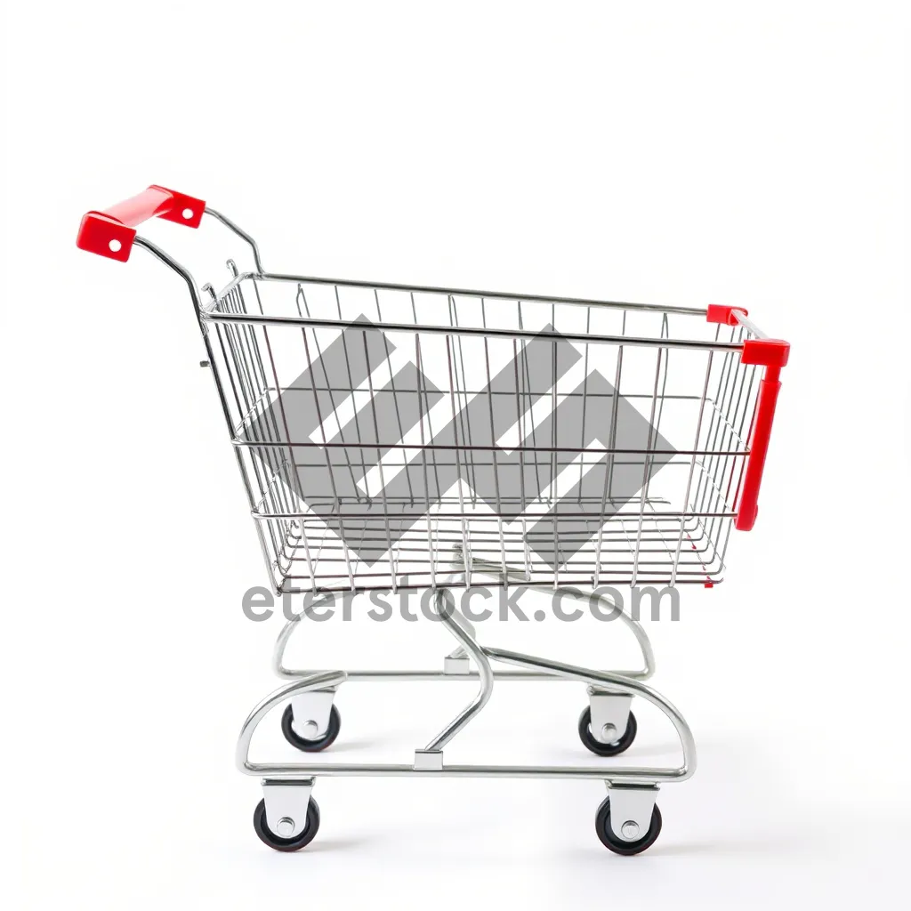 Picture of 3D shopping cart on wheels