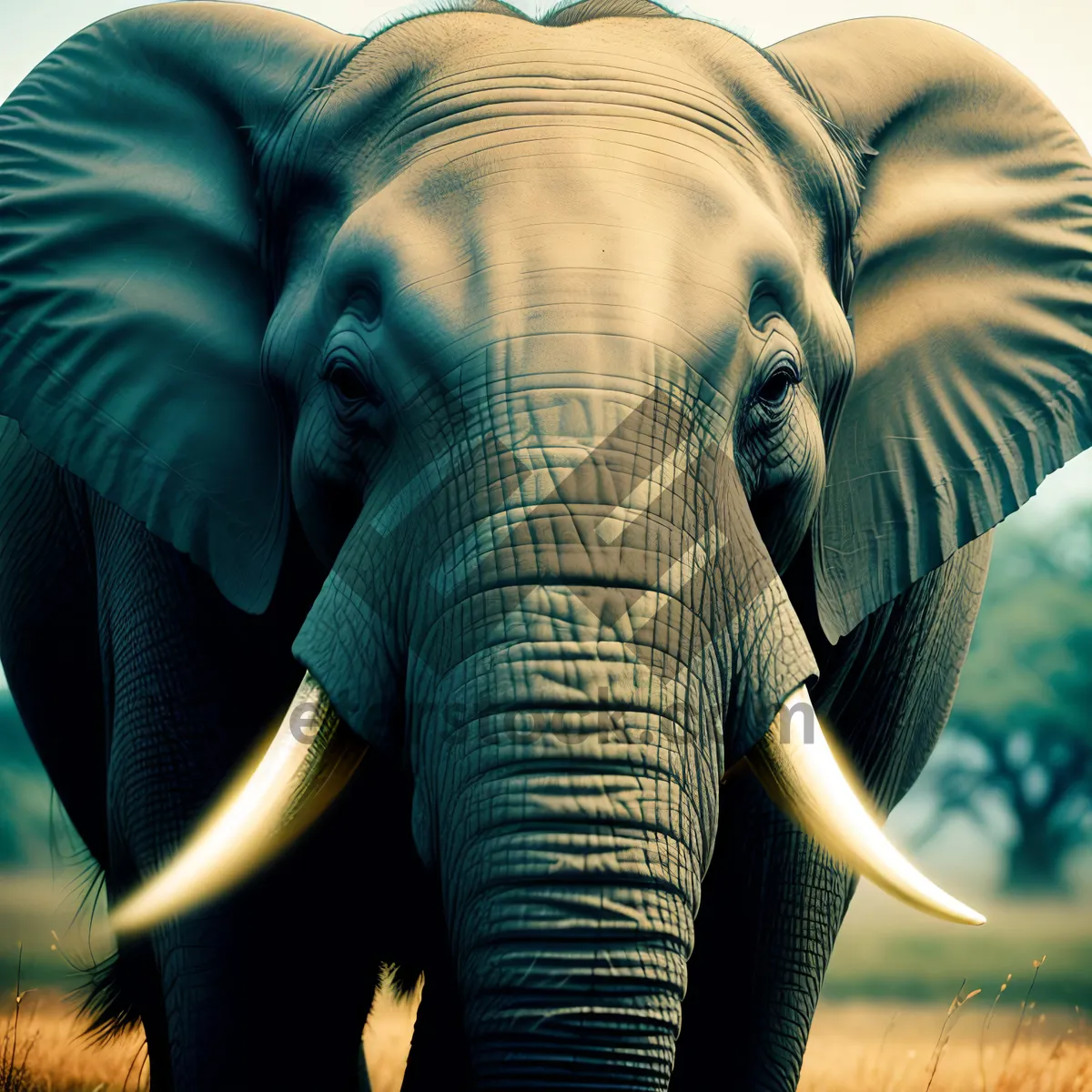 Picture of Majestic Tusker: Iconic South African Safari Wildlife